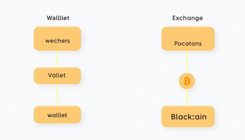 Understanding blockchain wallets vs exchange wallets - иллюстрация