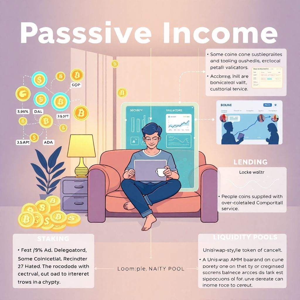 How to earn passive income with crypto staking, lending and liquidity pools